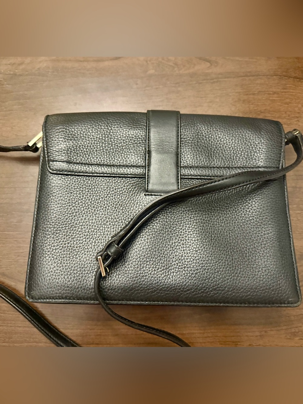 Kate Spade New York Black Pebbled Leather Envelope Crossbody Shoulder Bag - Picture 2 of 5
